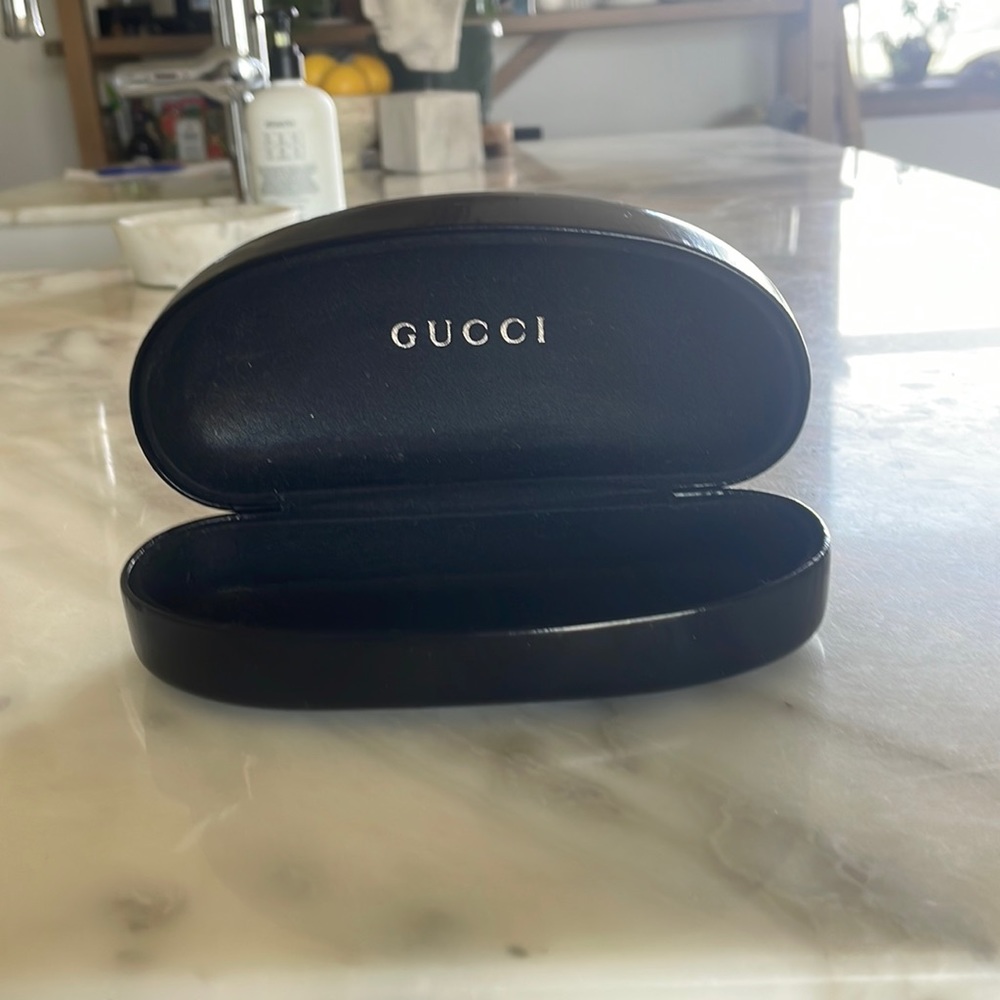 GUCCI LEATHER EYEGLASS SUNGLASSES HARD CASE